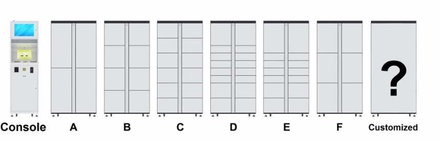 Safe Intelligent Multiple Doors Electronic Delivery Parcel Locker