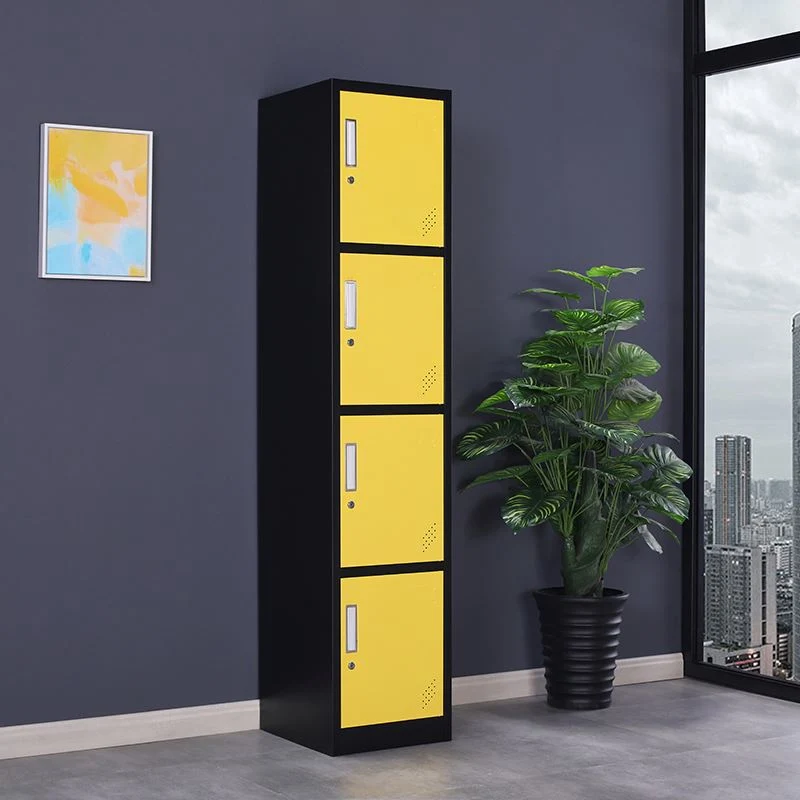 Modern Office Metal Furniture Single 4 Door Steel Locker