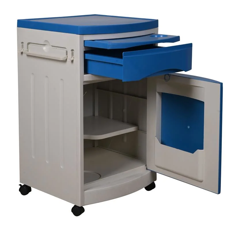 Hot Sale Hospital Furniture ABS Bedside Locker with Wheels