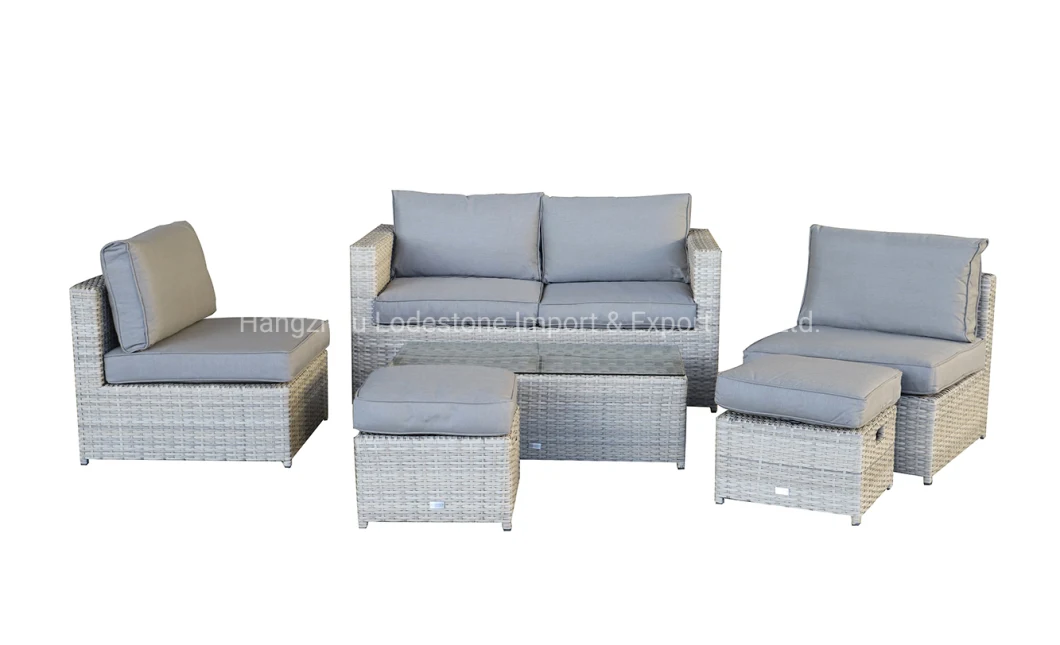 All Weather Aluminium PE Rattan Wicker Outdoor Furniture Leisure Sectional Sofa Set