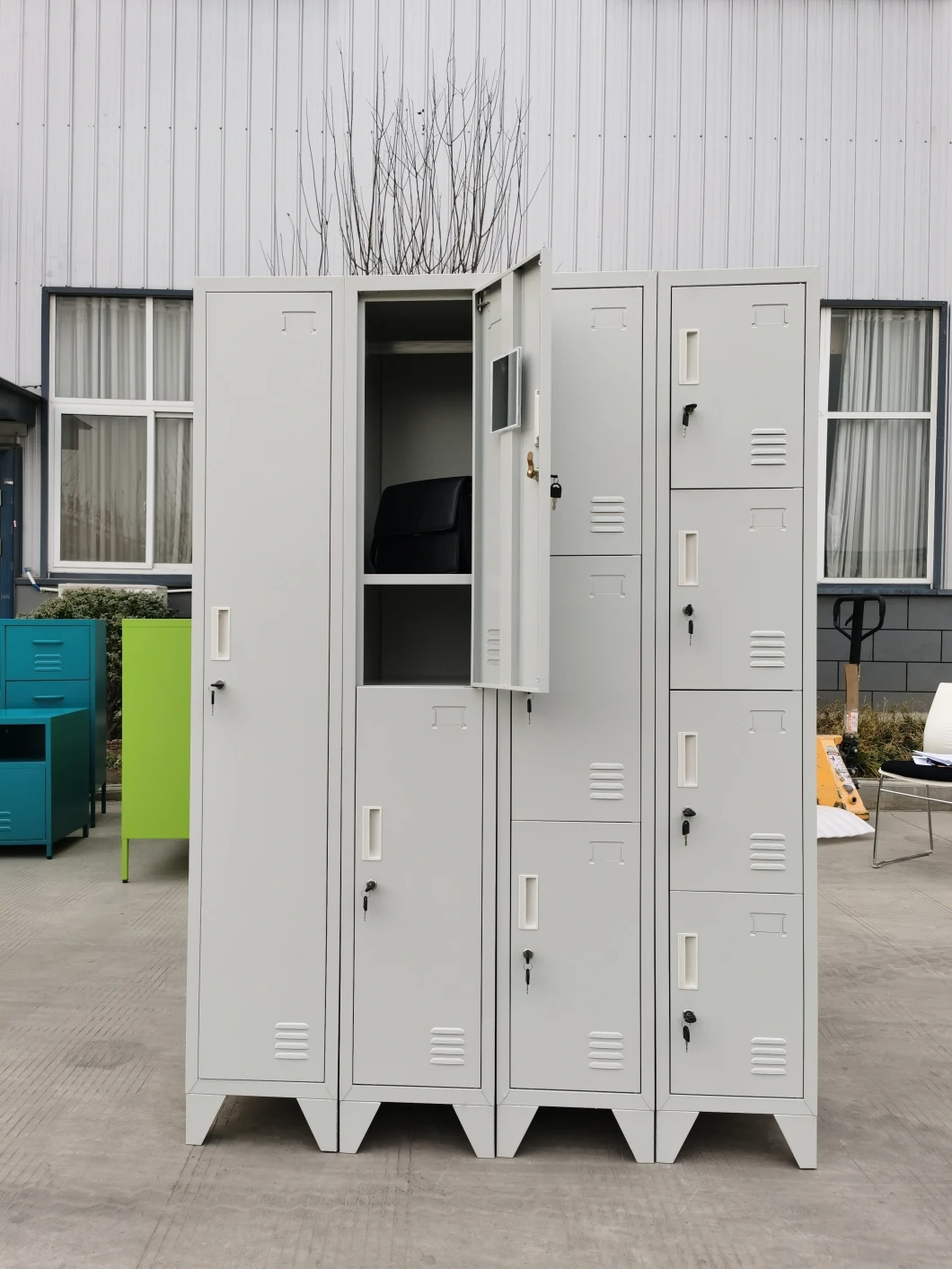 Single 4 Door Metal Locker for Staff