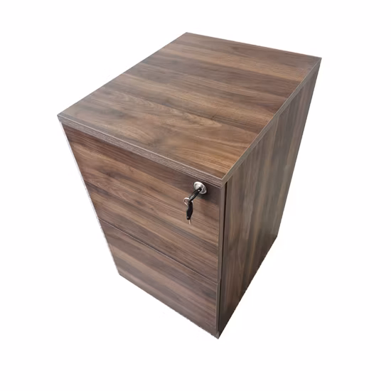 オフィス用木製サイドファイリングキャビネット、MDFチップボード、ウッドカラー