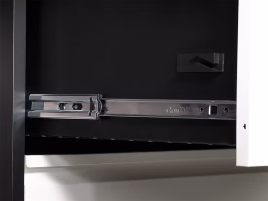 3つのサイド引き出しと転倒防止機能を備えたスチール製オフィスファイリングキャビネット