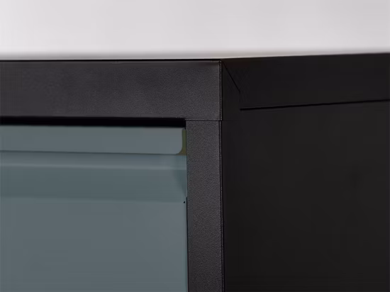 洛陽スチール製サイドファイリングキャビネット、引き出し3段付き